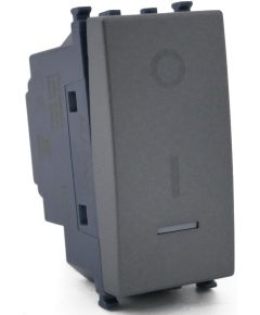 Bipolar switch with gray indicator light compatible with Vimar Arké EL369 