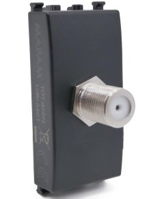 Presa TV SAT femmina diretta nera compatibile Vimar Ark&eacute; EL379 