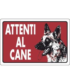 Cartello segnaletico attenti al cane 30x20cm WB1924 