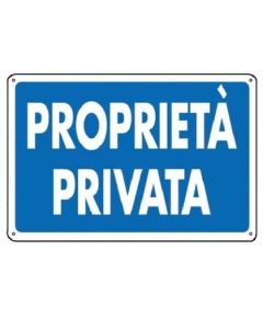 Cartello segnaletico "Propriet&agrave; privata" 30x20cm WB2004 