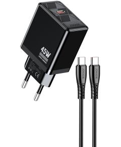 Caricabatterie ricarica rapida con cavo USB Type C nero 1m JB092 F4400 Jokade