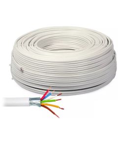 Cavo schermato per allarme antifurto 4x0.22mm&sup2; + 2x0.50mm&sup2; CCA matassa 100m E9410 