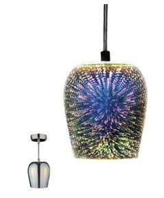 Lampadario 3D in vetro cromato 1xE27 K150 Vito