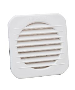 Griglia quadra da incasso circolare in PP bianco &Oslash; 100 mm E3046 Airgama