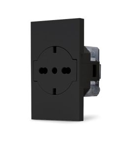 Presa 2P+T 16A bipasso Schuko nera linea ZEN 02296 