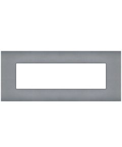 Placca 7 posti grigio compatibile Vimar Ark&egrave; EL2249 