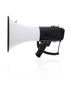 Megafono professionale 25W con Bluetooth&reg;, sirene e riproduzione USB &ndash; Nero/Bianco ND7998 Nedis