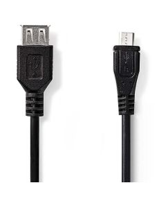 Cavo adattatore USB 2.0 femmina - microUSB 20cm ND1701 Nedis