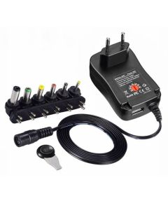 Alimentatore universale con selettore di tensione 3&ndash;12V e porta USB &ndash; 30W T150 