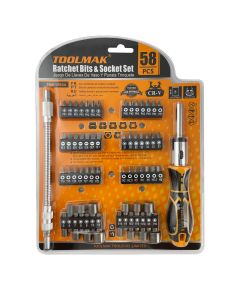 Set cricchetto con inserti e bussole &ndash; 58 pezzi TL9860 Toolmak