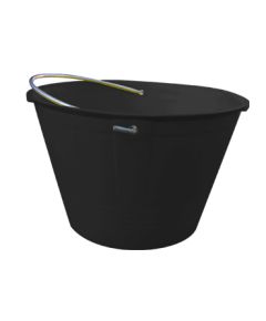 Secchio edilizia in PELD nero con manico in ferro ed occhielli 36cm 10l E9124 Airgama