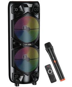 Cassa acustica ricaricabile con telecomando e microfono wireless 2x12" 60W KK-12202 KK-12202 Kakusiga