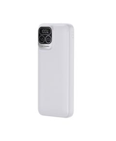 Power Bank 15000mAh 66W con display LED e 4 cavi integrati bianco MOB700 