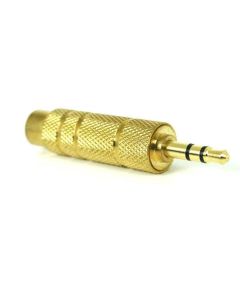 Jack plug adapter 3.5mm stereo 6.3mm stereo jack - gold plated Q968 