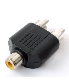 Audio Adapter 2 Cinch Stecker auf 1 Cinch Buchse L293 