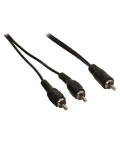 Cable de audio RCA macho - 2x RCA macho 5.00 m negro CA407 Valueline