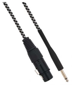 Cable XLR hembra Cannon a Jack 6.35 macho 3 metros Mono - Blanco / Negro SP417 