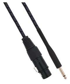 XLR-Buchse Cannon-Kabel an Buchse 6.35 Stecker 5 Meter Mono - Schwarz / Blau SP173 