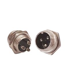 Conector macho XLR de 3 polos para montaje en panel B2197 