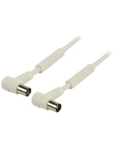 Cable coaxial 100 dB en ángulo coaxial macho - Coaxial hembra (IEC) 20.0 m Blanco ND9095 Valueline