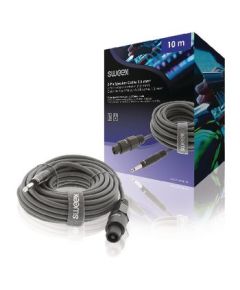 Speaker Cable 2 Pin Female Speaker - 6.35 mm Male 10.0 m Dark Gray SX630 Sweex