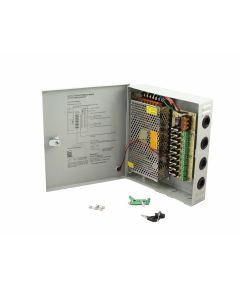 Box alimentatore switching 12V 10A con 9 uscite con fusibile di protezione T605 