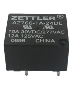 Relay AZ766-1A-24DE - 10A 30VDC 12A 125VAC - ZETTLER 21308 