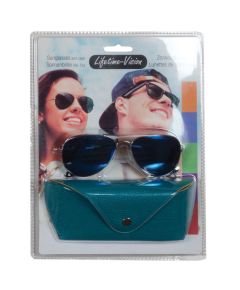 Sunglasses with Lifetime Vision case - petrol blue ED337 