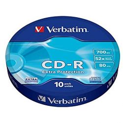 Verbatim CD-R 80min Extra Protection - Confezione da 10 pezzi H103 