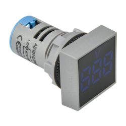 Voltímetro cuadrado de panel digital - azul EL388 FATO