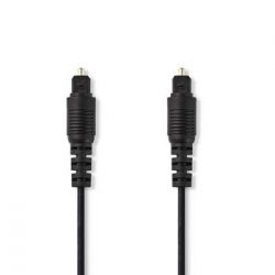 Cable de audio óptico TosLink macho - TosLink macho - 1,0 m - Negro ND170 Nedis