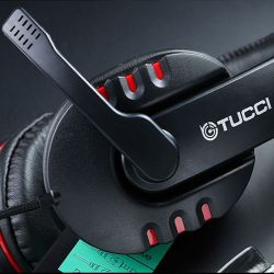 Casque de jeu Tucci X6 avec microphone - Couleur rouge MOB1095 Tucci