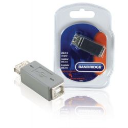 USB 2.0 Adapter USB A Female - B Female Gray ND1035 