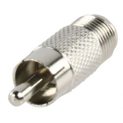 Coaxial Adapter F RCA Male - F Female Silver ND1205 Valueline