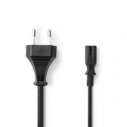 Power cable Euro plug - IEC-320-C7 3.0 m Black ND2320 