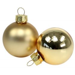 Pack of 12 Christmas balls 6cm gold Christmas Gifts ED262 Christmas Gift