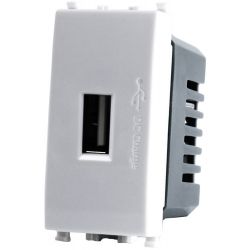 USB power supply 5V 2A 4.5x2x4.5cm White compatible Vimar Plana EL1990 