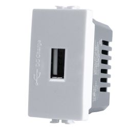 Alimentatore presa USB 5V 2A Bianco compatibile Matix EL2061 