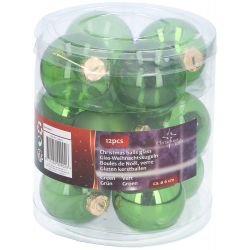 Pack of 12 Christmas balls 6cm green Christmas Gifts ED812 