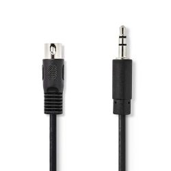 DIN Audio Cable 3.5mm 3.5mm Male to 5 Pin DIN Male Cable 2m ND3826 Nedis