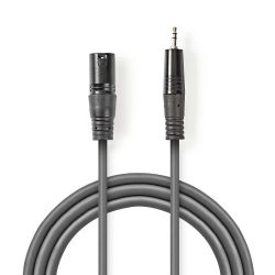 Audio Cable XLR Male to 3 Pin XLR-Male 3.5mm 3m ND5000 Nedis
