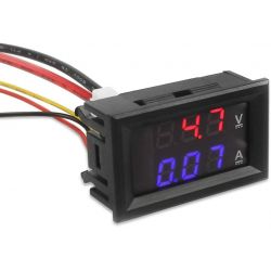 Voltímetro amperímetro digital DC 0-100V 10A con 2 pantallas EL3990 