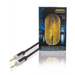 3.5mm male stereo audio cable 1m anthracite ND8035 Profigold