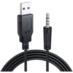 USB-Jack audio adapter cable from 3.5mm 1m black WB856 