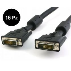 16 Pieces - Dual Link digital DVI cable (DVI-D) with ferrite 15 mt. Z561-16 