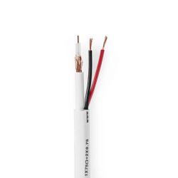 Safety cable on reel 0,61 + 2x0,38 100m white WB1090 Nedis