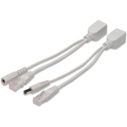Câbles adaptateurs POE Câble d'injecteur Fast Ethernet/câble répartiteur prise/prise DC 5.5mm WB598 