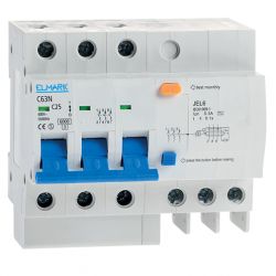 JEL6 C16 3P 16A / 300MA disyuntor de corriente residual electrónico de corriente residual EL3046 Elmark