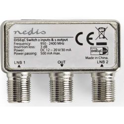 DiSEqC switch 2-1 F connector 950-2400MHz ND7150 Nedis
