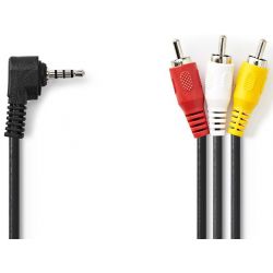 Audio video cable 3.5mm male-3x RCA male 2m ND8107 Nedis]